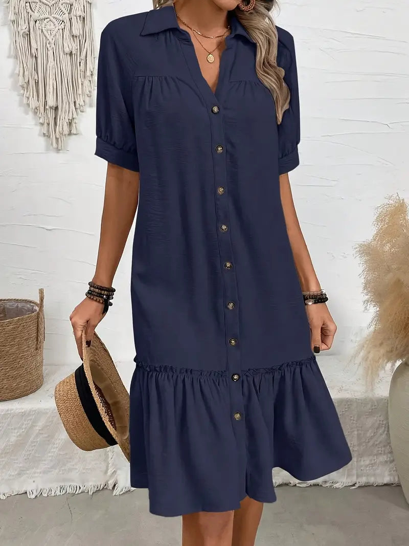 Victoria™ - Elegant Shirt Dress