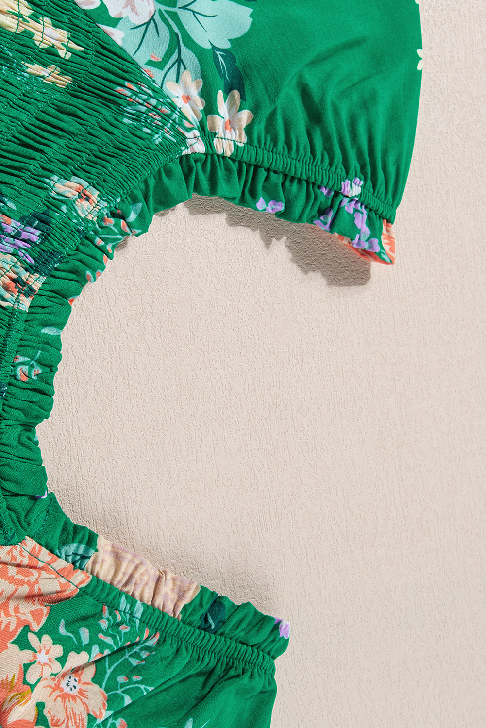 Floral Print Smocked Tiered Midi Dresses