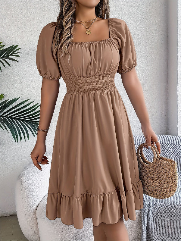 Nyxara | Elegant Puff Sleeve Dress