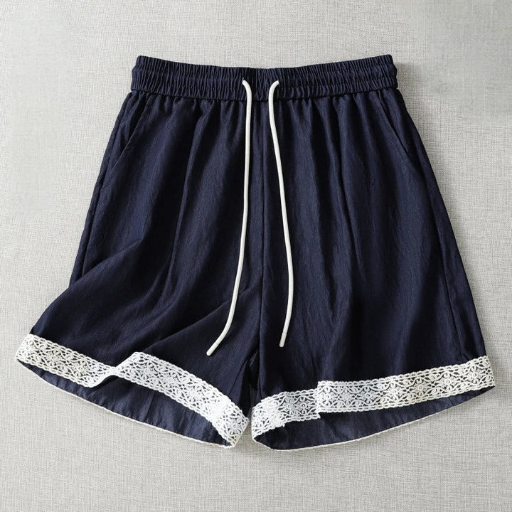LIVIA RELAXED COTTON LINEN SHORTS