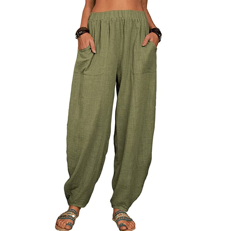 Zinzi - Casual harem pants made of cotton and linen