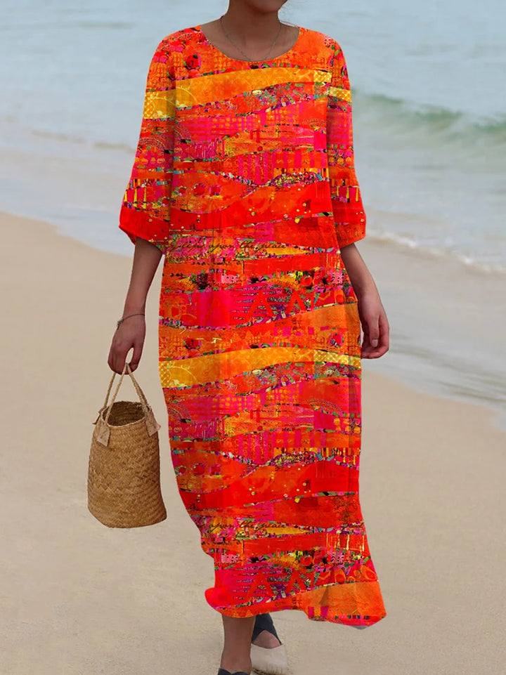 Moana - Vintage Art Print Casual Cotton And Linen Shirt, Pant and Dress