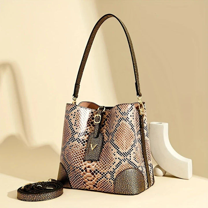 Addison™ - Elegant Snake Print Bag
