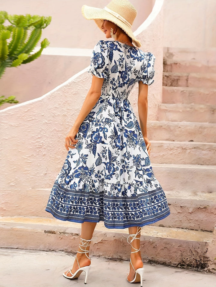 Floral Print A-Line Dress