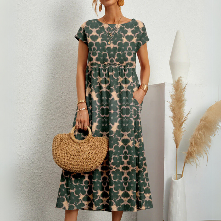 FLORENE™ - Breezy Floral Midi Dress
