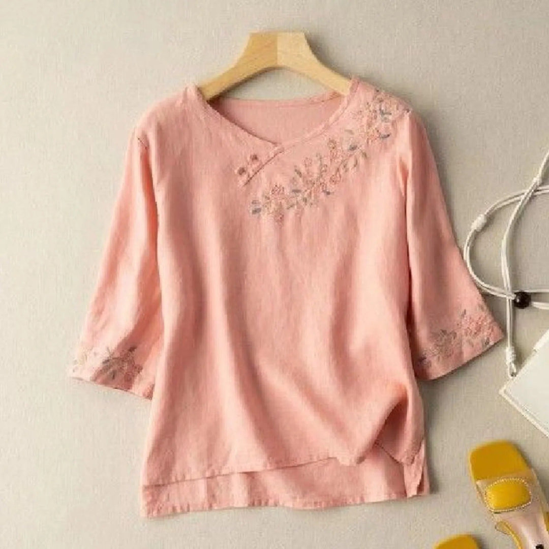 Ella™ - Breathable Linen Blouse