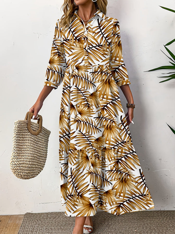 Ivalene | Boho Floral Midi Dress