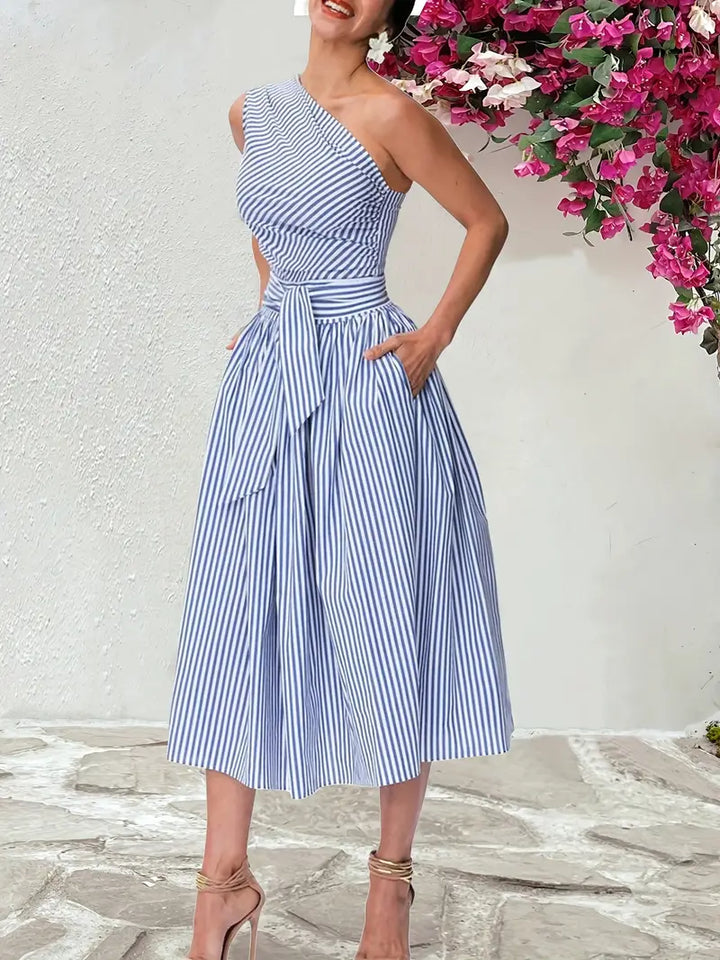 Avery™ - Premium Linen Striped Maxi Dress