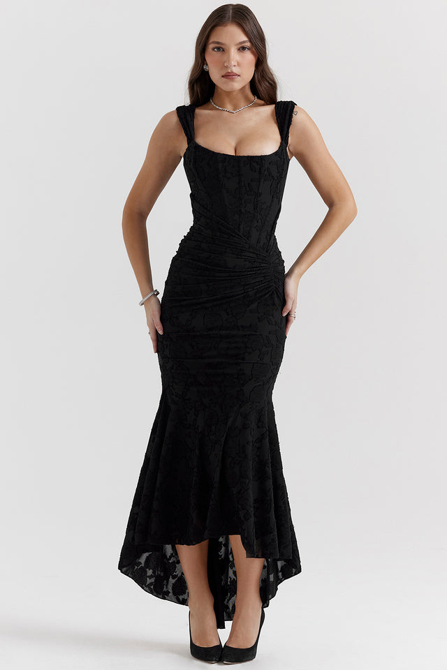 Boheme - Sleeveless Ruched Bodycon Evening Dress