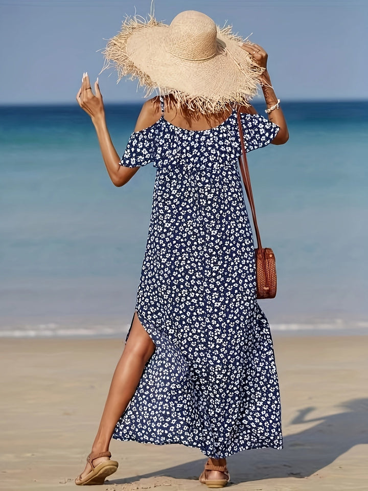 Lina™ - Modern Split Floral Dress