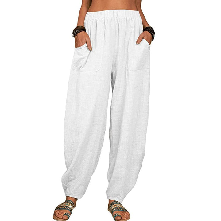 Zinzi - Casual harem pants made of cotton and linen