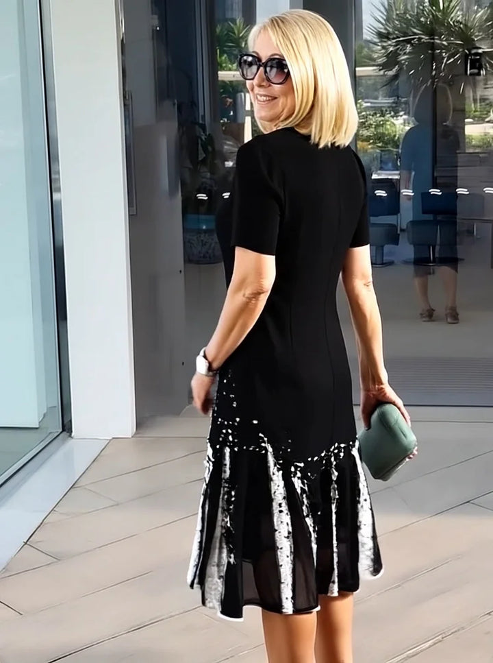 Rosara - Comfortable Loose Printed Medium Dress