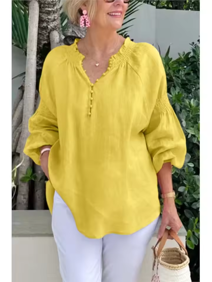 Avery™ - Casual V Neck Blouse