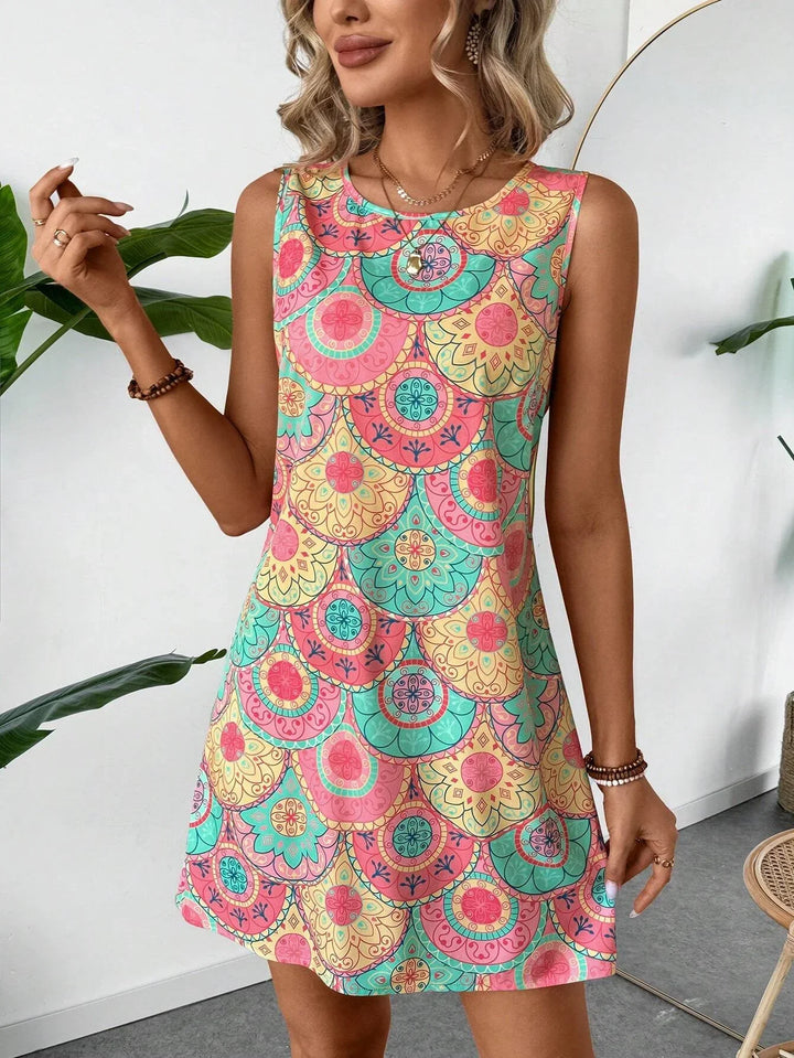 Mia™ - Floral Print Vacation Dress