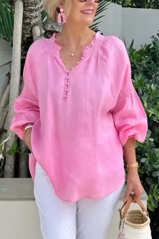 Avery™ - Casual V Neck Blouse