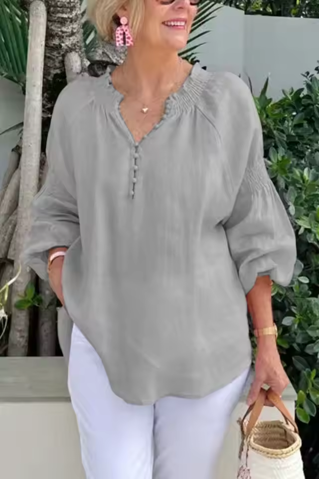 Avery™ - Casual V Neck Blouse