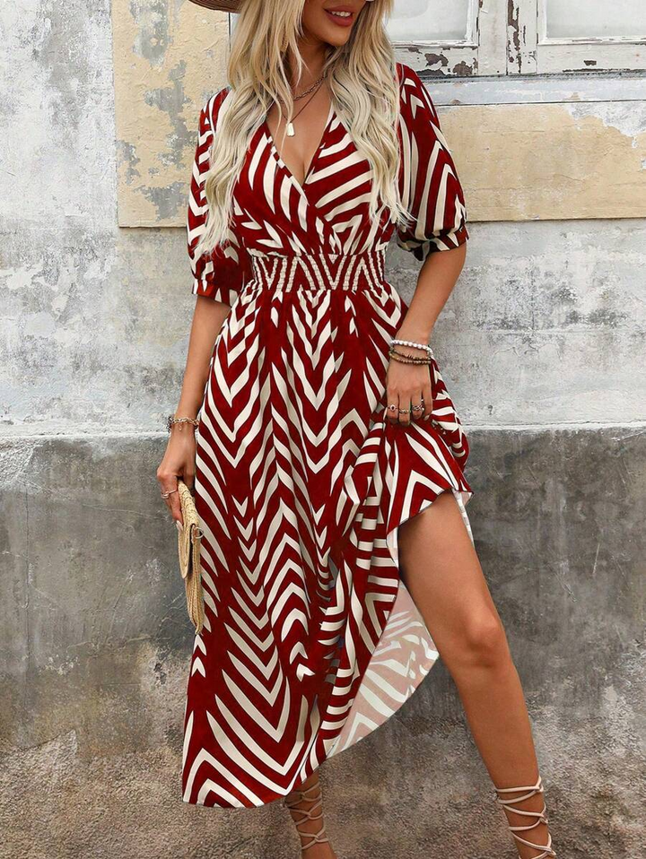 Layla™ - Modern Geometric Print Dress