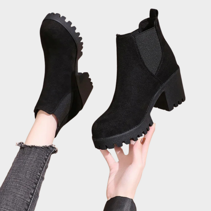 Marley | Block Heel Short Boots