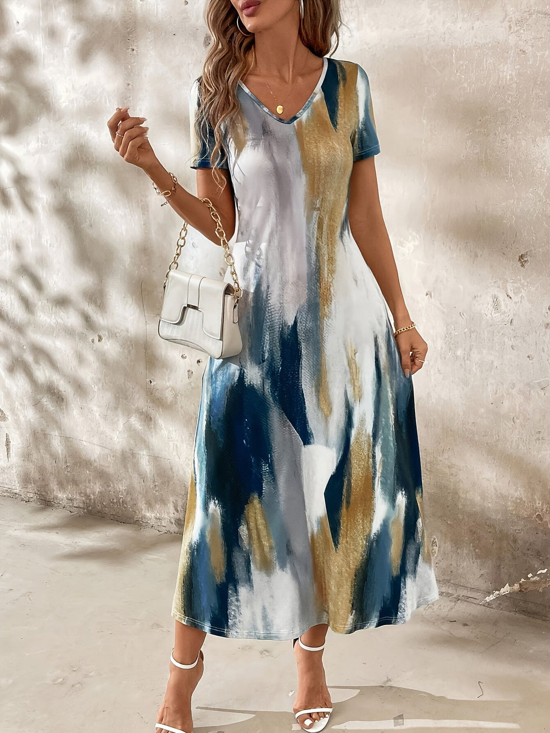 Olivia™ - Elegant Tie-Dye Dress