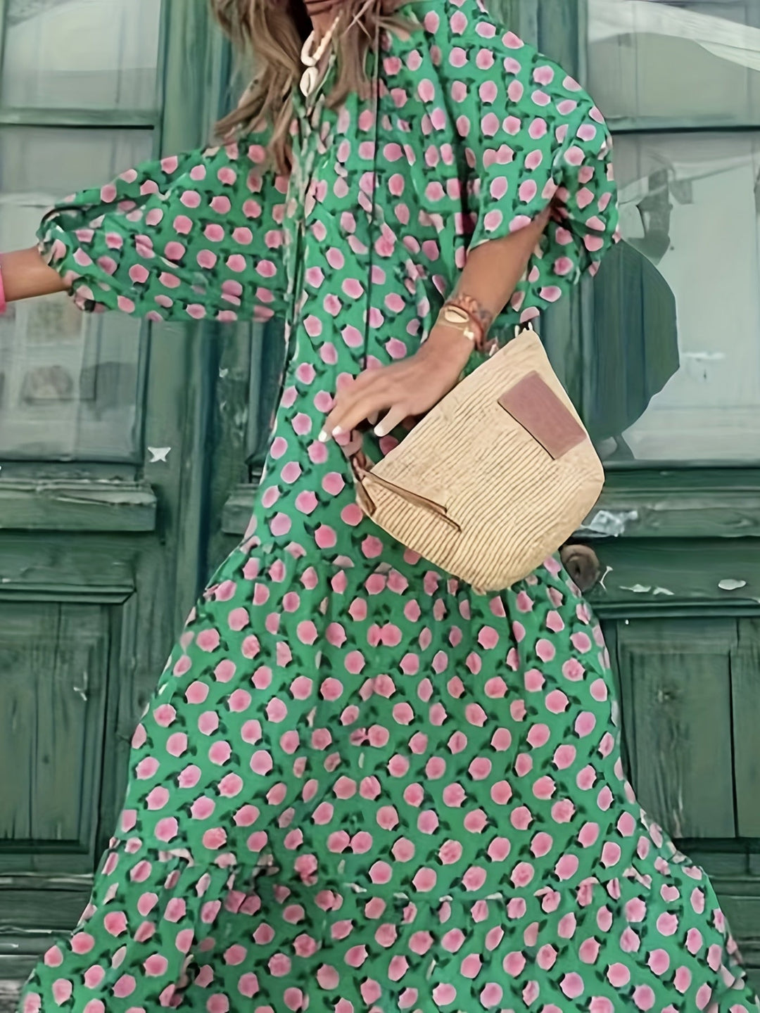 Coraline | Boho Puff Sleeve Maxi Dress