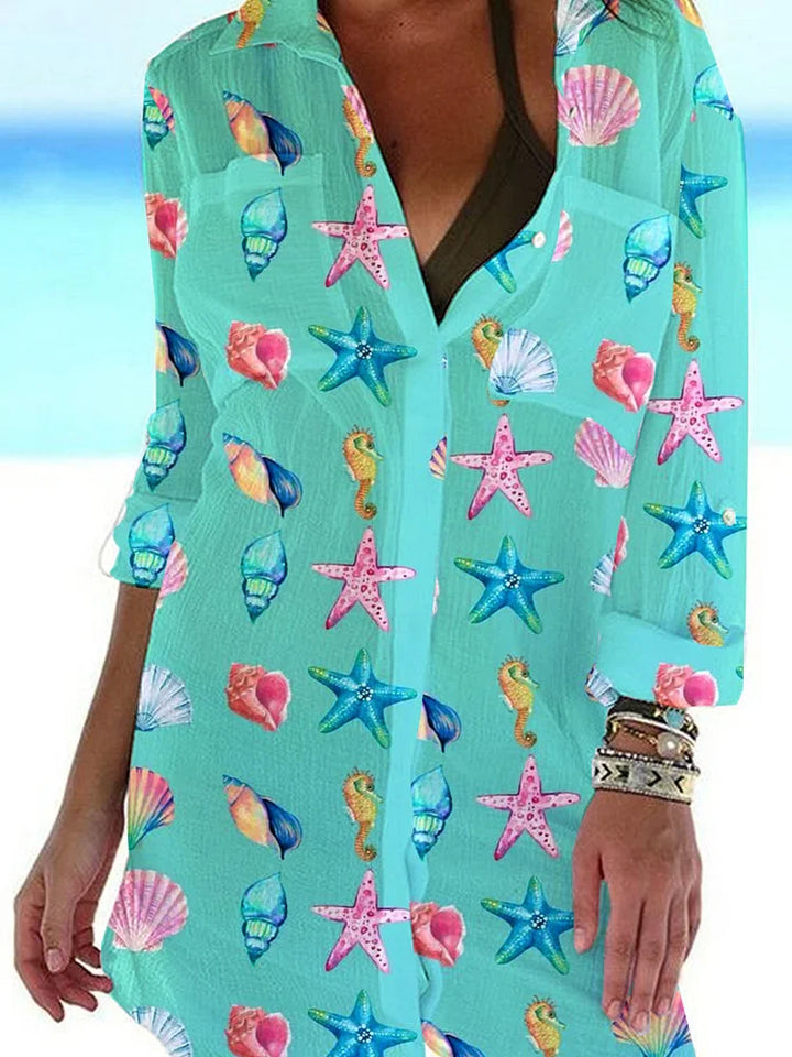 Nishell™ - Colorful Casual Long Blouse Women's