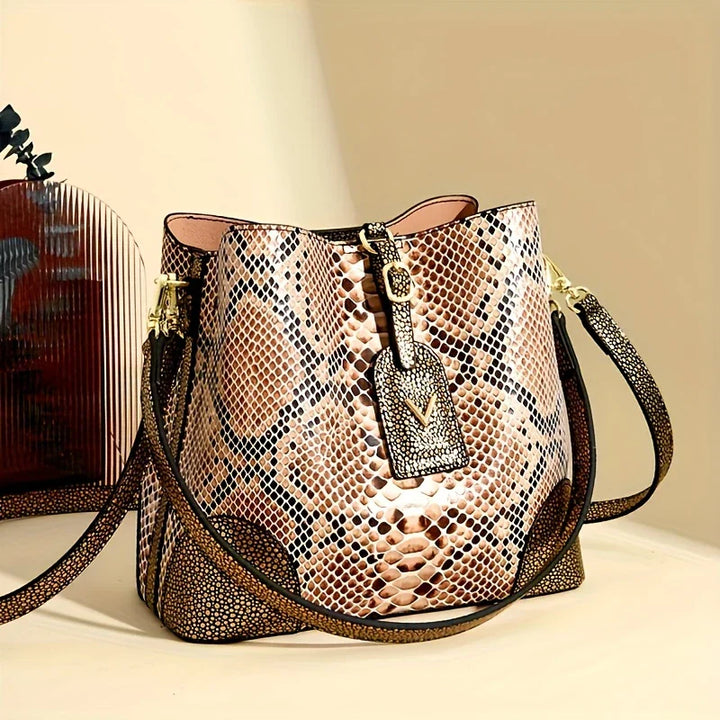 Addison™ - Elegant Snake Print Bag