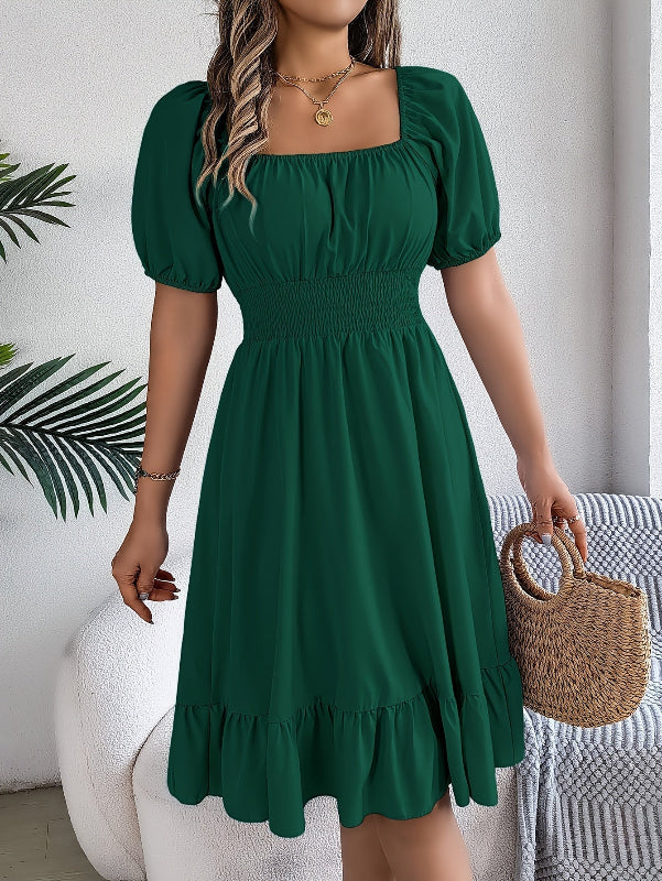 Nyxara | Elegant Puff Sleeve Dress