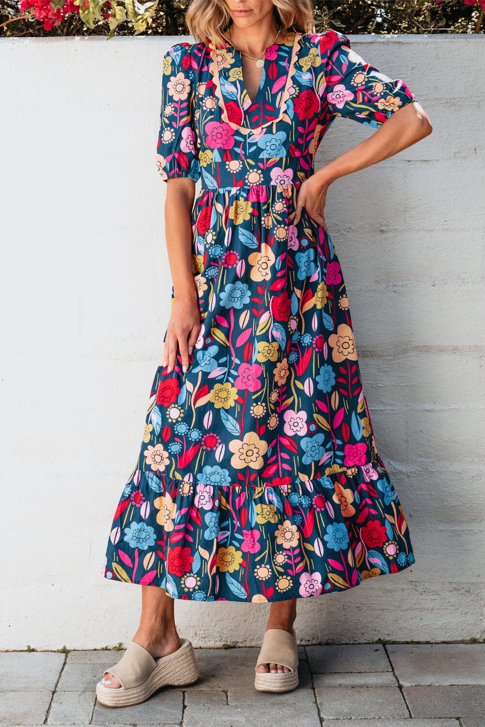 VIRENA RETRO MAXI DRESS