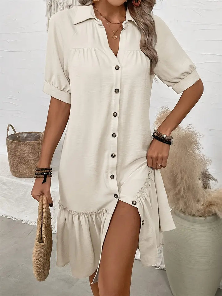 Victoria™ - Elegant Shirt Dress