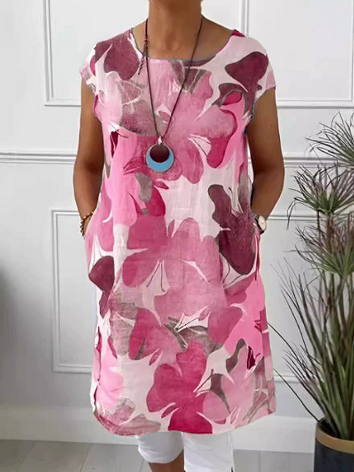 Kalissa™ - cotton dress with floral pattern