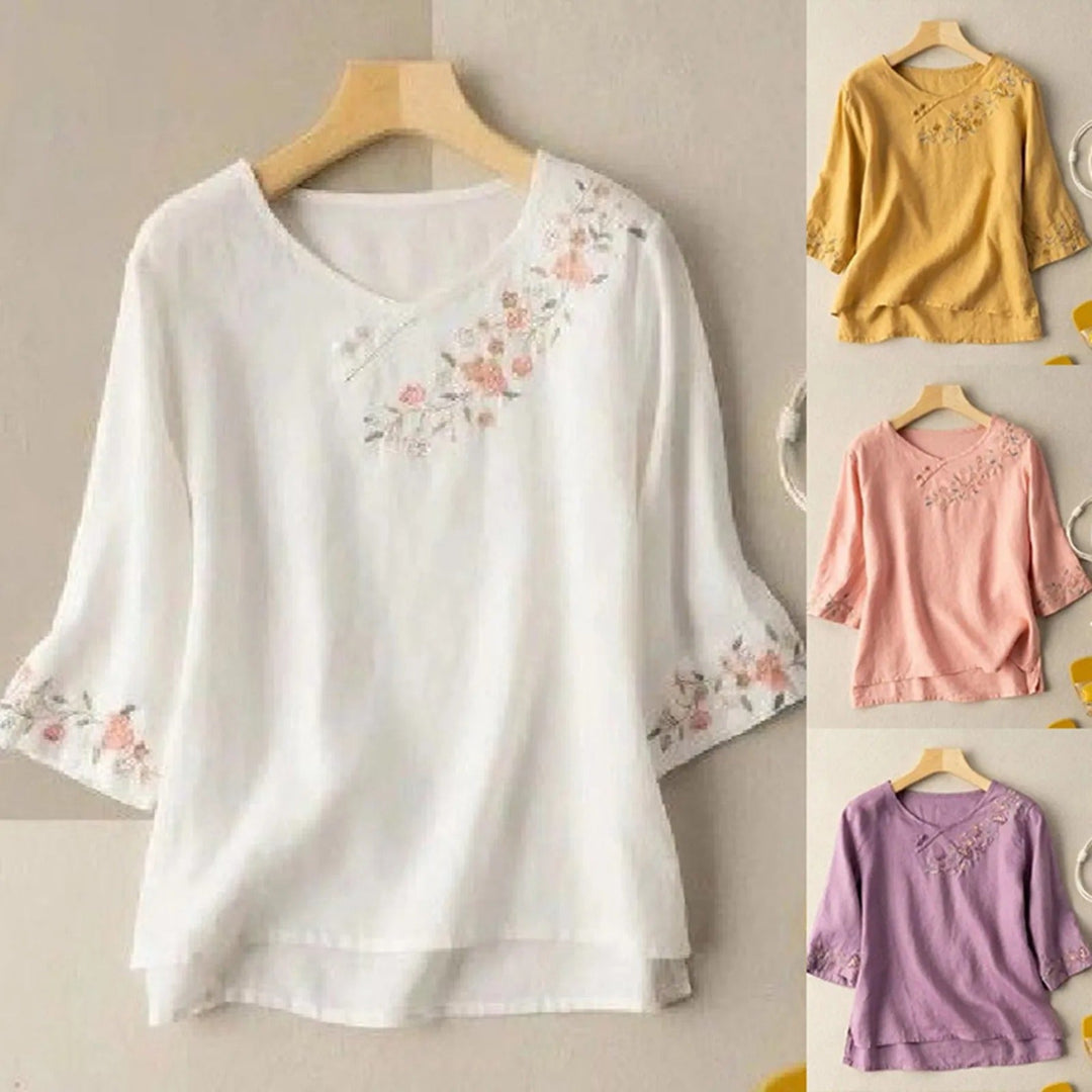 Ella™ - Breathable Linen Blouse