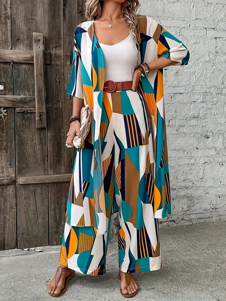 Scarlett™ - Chic Plus Size Geometric Print Set