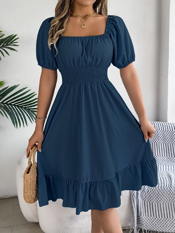 Nyxara | Elegant Puff Sleeve Dress