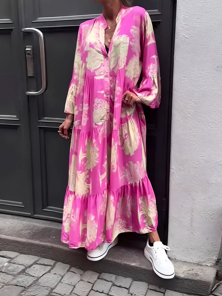 Hannah™ - Stylish Floral Print Casual Dress