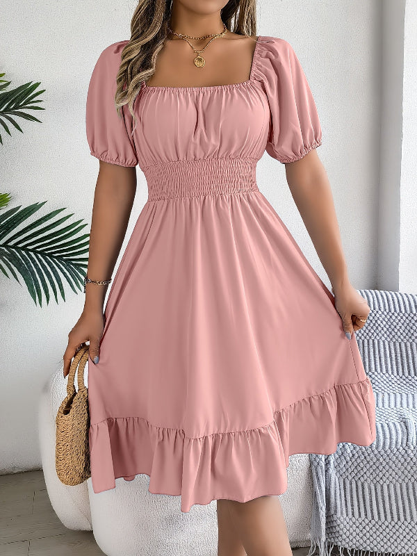 Nyxara | Elegant Puff Sleeve Dress