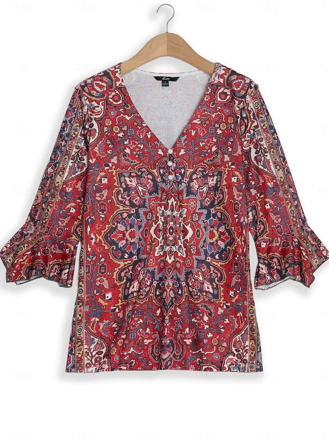 Olivia™ - Boho Ruffle Vintage Blouse