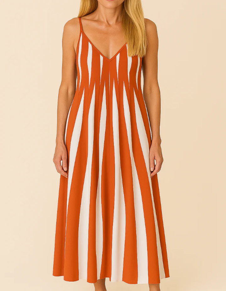 Joanna - Long Casual Dress in Handmade Style