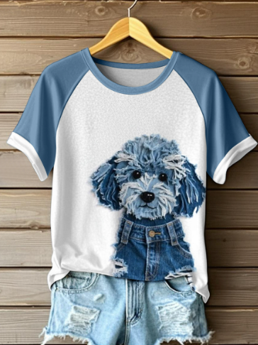 Zoe – Dog & Cat Love Print Tee