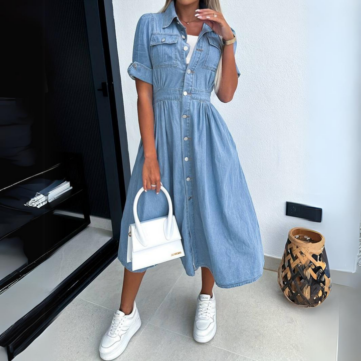 Ella™ - Casual Denim Dress