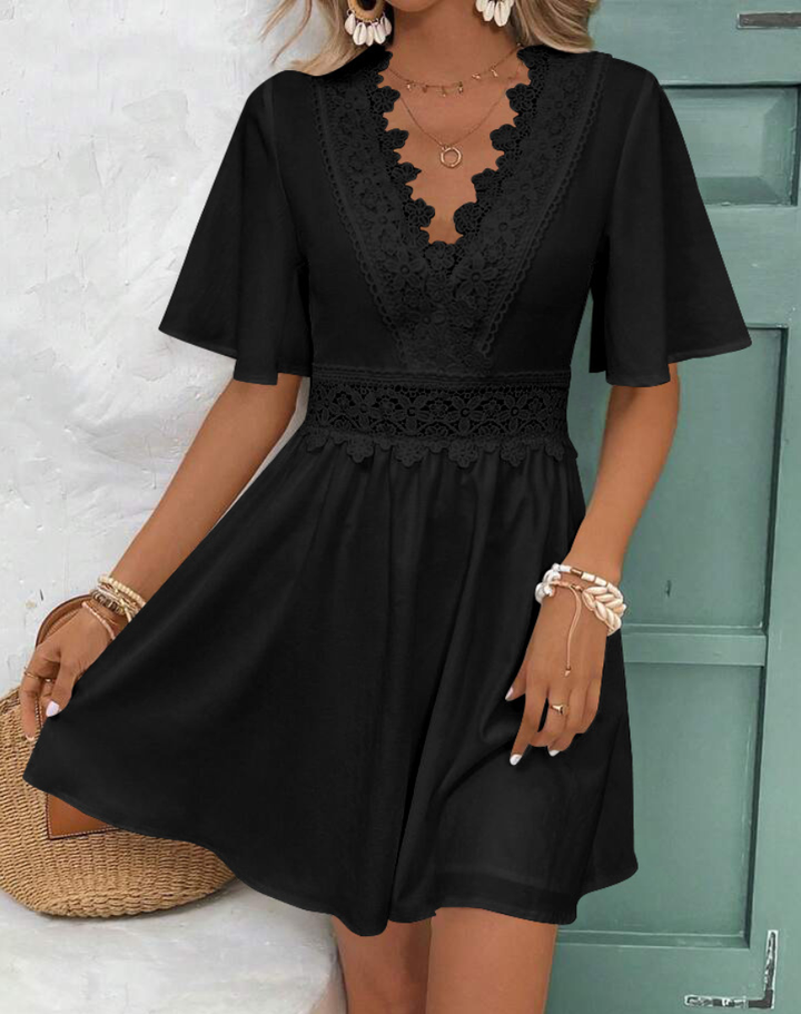 Olivia™ - Elegant V-Neck Dress