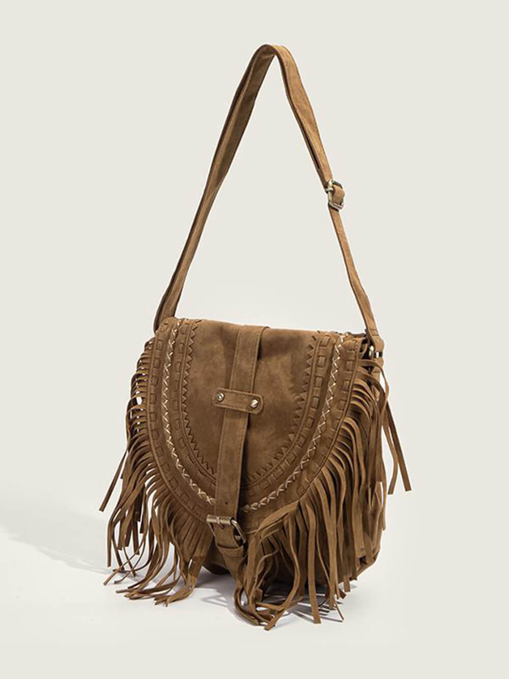 Riley™ - Handmade Bag with Fringes and Buckle