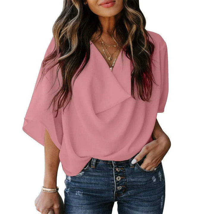 Charlotte™ - Draped Elegance Blouse