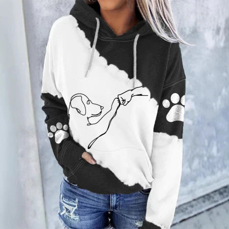 Pawfect comfort hoodie with dog print