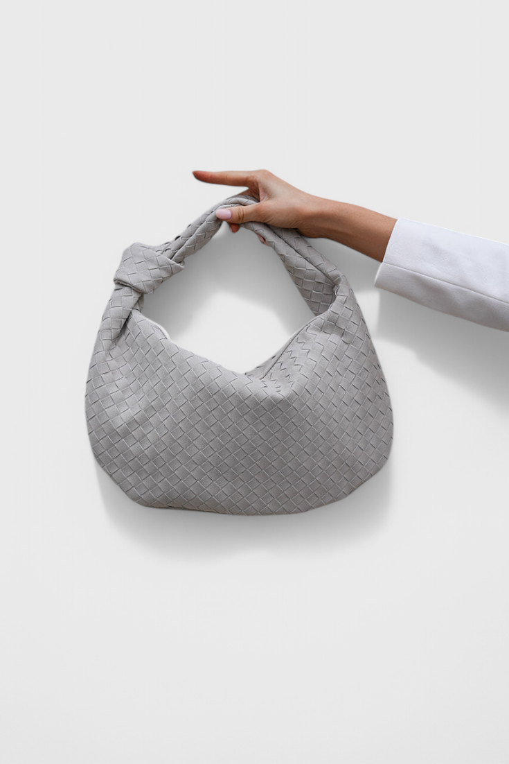 Sage Medium Woven Shoulder Bag