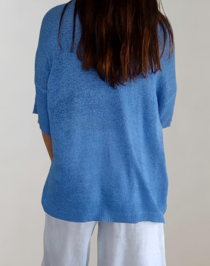 Shelia | Knitted Top With V-Neck