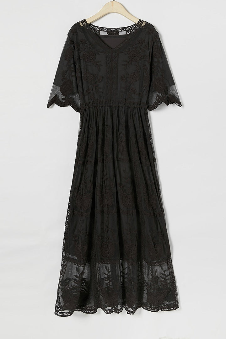 Clarita - Elegant Bloom Maxi Dress