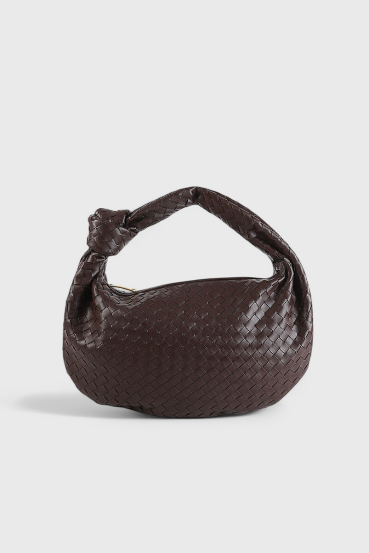 Sage Medium Woven Shoulder Bag