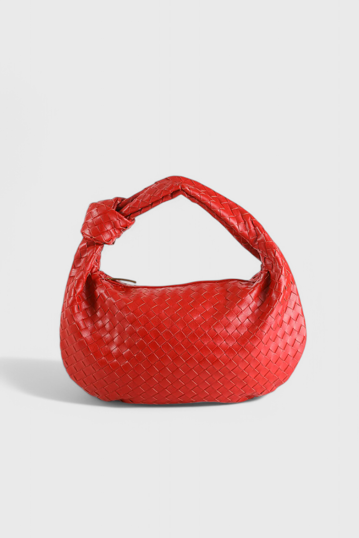 Sage Medium Woven Shoulder Bag