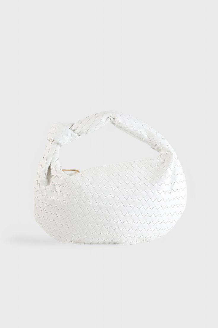 Sage Medium Woven Shoulder Bag