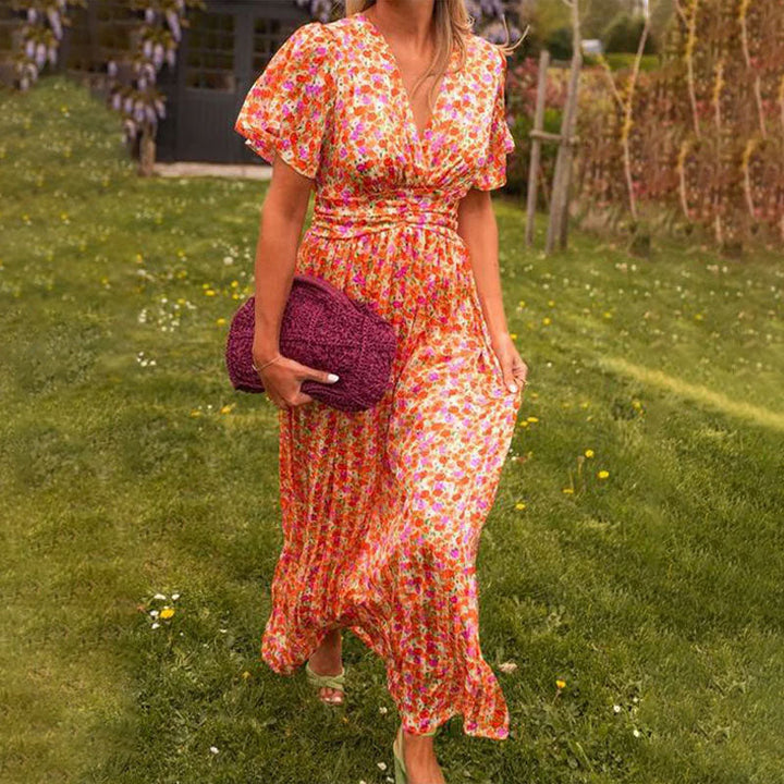 FREYJA™ – Classic V-Neck Dress